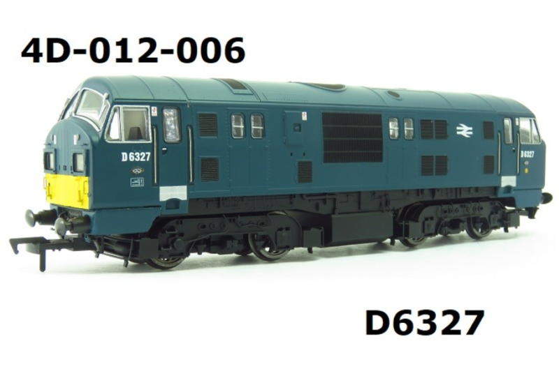Dapol 4D-012-006 Class 22 D6327 in BR Blue Livery - OO Gauge - Rainbow ...