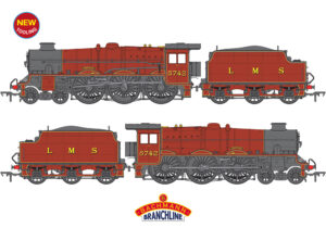 Branchline 35-975 LMS Jubliee with Double Chimney & Riveted Stanier Tender 5742 'Connaught' LMS Crimson Lake - OO Gauge