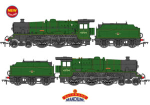 Branchline 35-977 LMS Jubilee with Riveted Fowler Tender 45704 'Leviathan' BR Lined Green (Late Crest) - OO Gauge