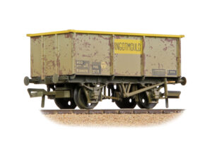 Branchline 37-283 BR 27T MSO Steel Tippler BR Grey & Yellow 'INGOTMOULD' WEATHERED - OO Gauge