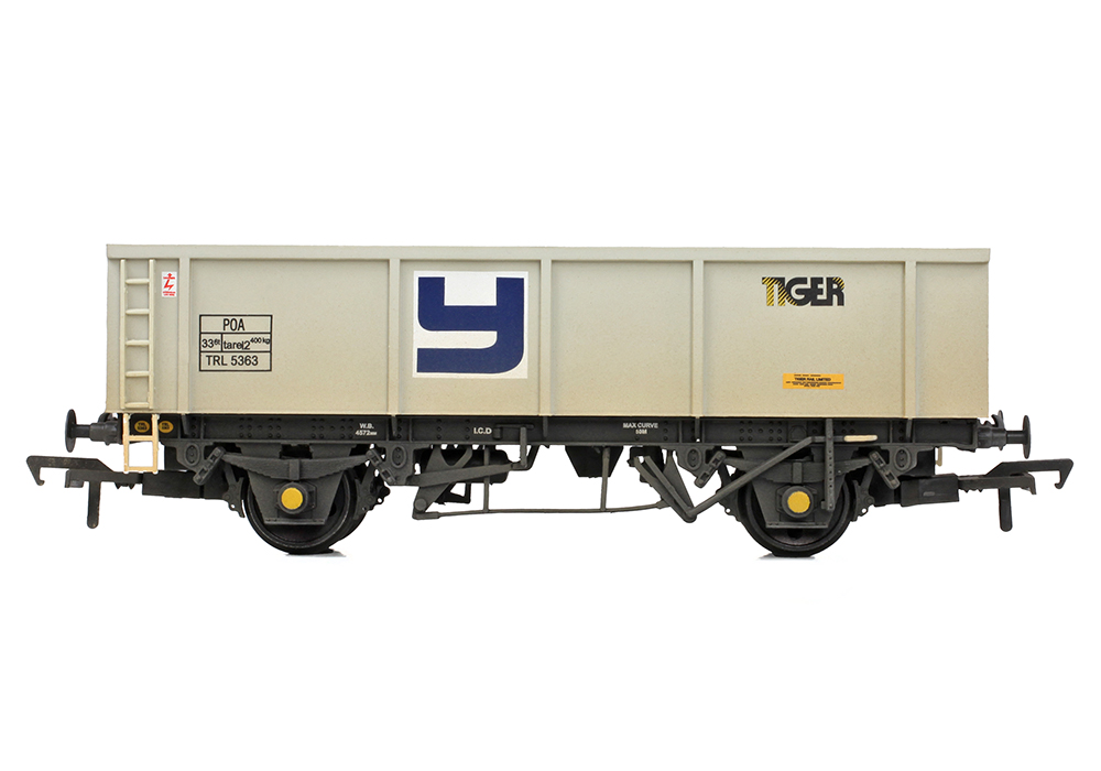 Branchline 37-551B POA Mineral Wagon 'Yeoman/Tiger' Grey WEATHERED - OO Gauge