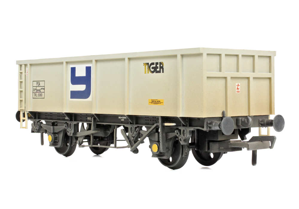 Branchline 37-551B POA Mineral Wagon 'Yeoman/Tiger' Grey WEATHERED - OO Gauge