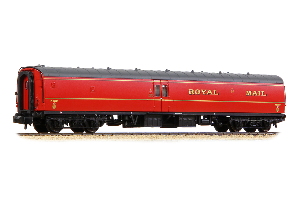 Graham Farish 374-901C BR Mk1 POS Post Office Sorting Van Post Office Red - N Gauge
