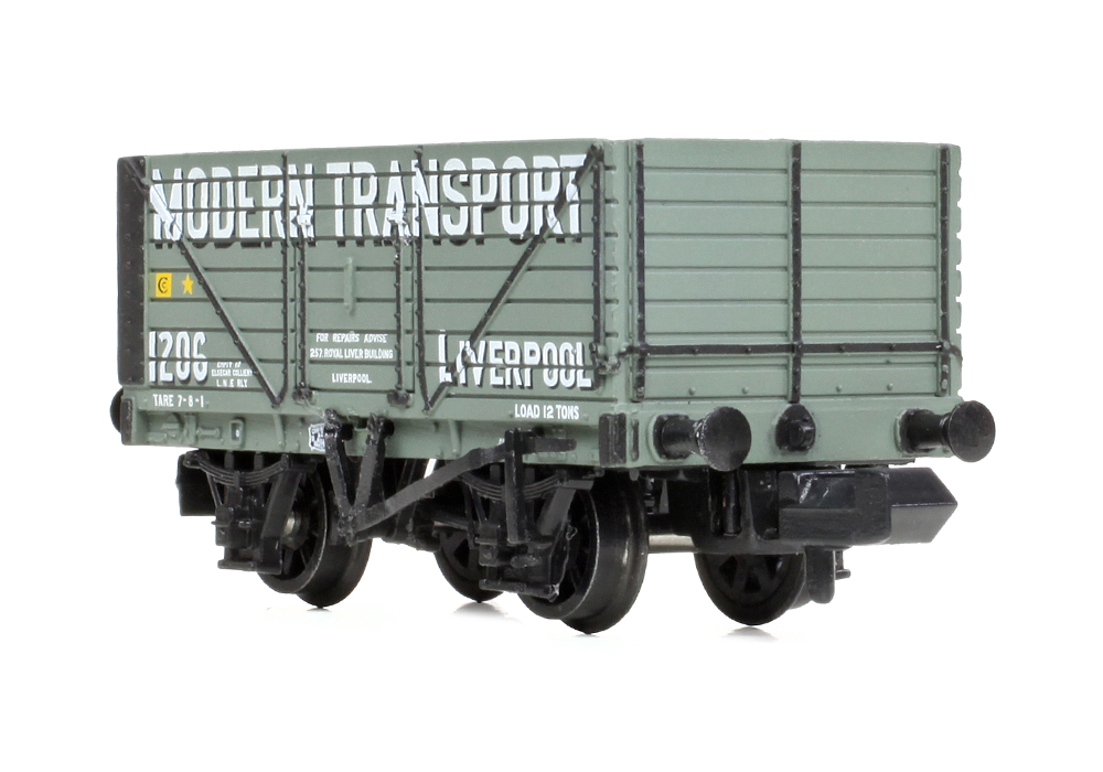 Graham Farish 377-129 8 Plank Wagon End Door 'Modern Transport Liverpool' Grey - N Gauge