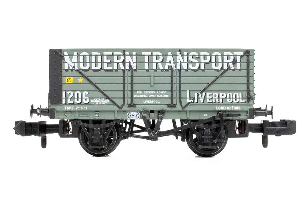 Graham Farish 377-129 8 Plank Wagon End Door 'Modern Transport Liverpool' Grey - N Gauge