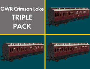 Rapido 978247 GWR Lined Crimson Lake 'Evolution' Non-Corridor Carriage Pack - OO Gauge