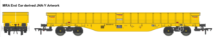 Dapol 4F-083-006 JNA-Y Hawk OUTER Wagon Network Rail Yellow Livery - OO Gauge