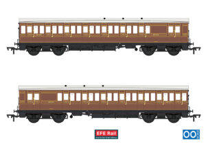 EFE Rail E86025 54ft non-Corridor Brake Third LBSCR Raw Umber - OO Gauge