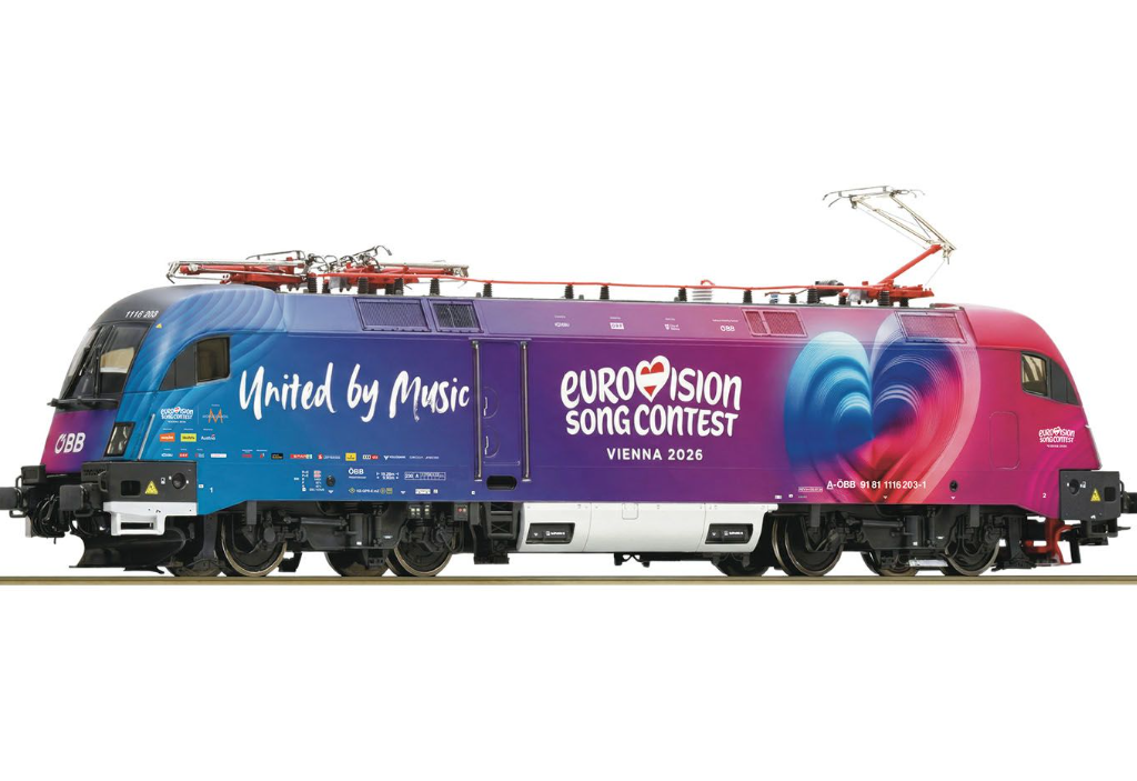 Roco RC7510240 - OBB Rh1116 203-1 Eurovision Song Contest Loco VI (DCC-Sound) HO Scale DCC SOUND