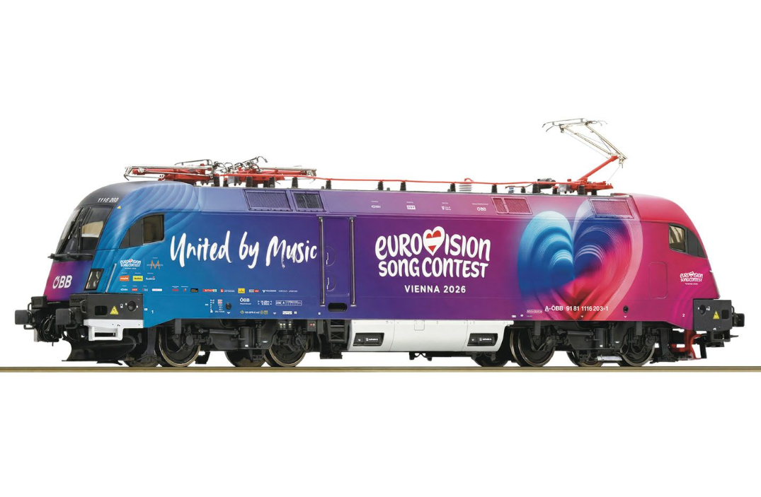 Roco RC7510240 - OBB Rh1116 203-1 Eurovision Song Contest Loco VI (DCC-Sound) HO Scale DCC SOUND