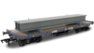 Rapido 985006 WD 35T Rectank No.79110 - LNWR Grey (Girder Load on Bolsters) - OO Gauge