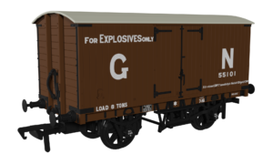 Rapido Trains 930003 GNR 8 Ton Van – GN Explosives Livery No.55101 OO Gauge