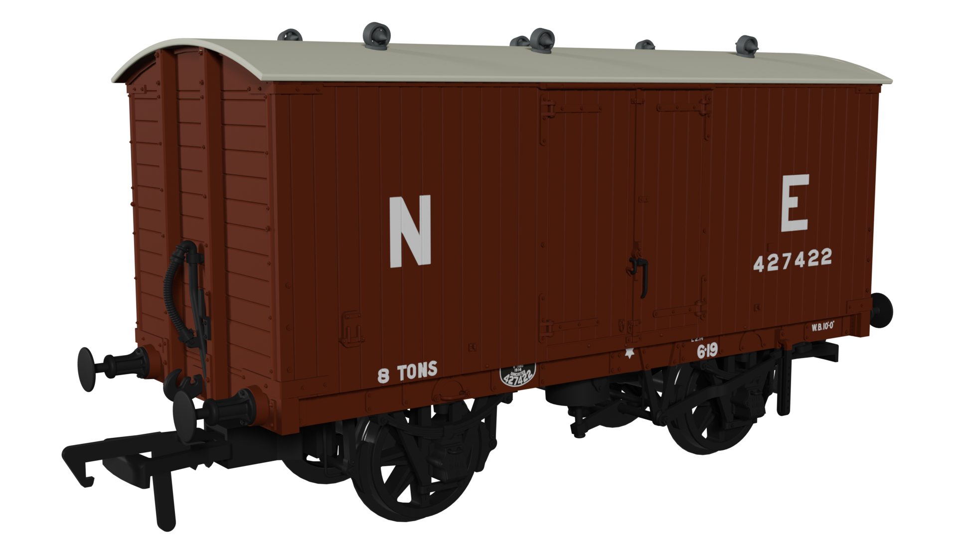 Rapido Trains 930007 GNR 8 Ton Van – NE (Large Letters) No.427422 OO Gauge