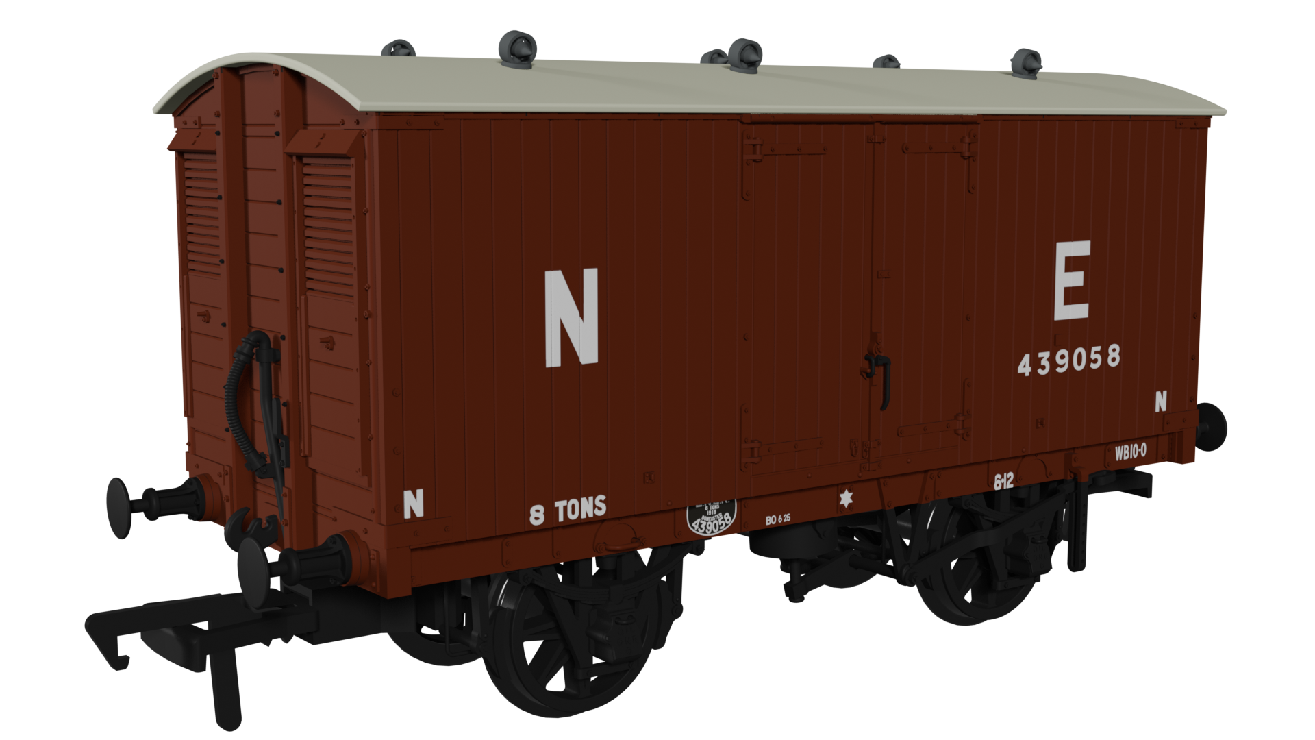 Rapido Trains 930008 GNR 8 Ton Van – NE (Large Letters) No.439058 OO Gauge