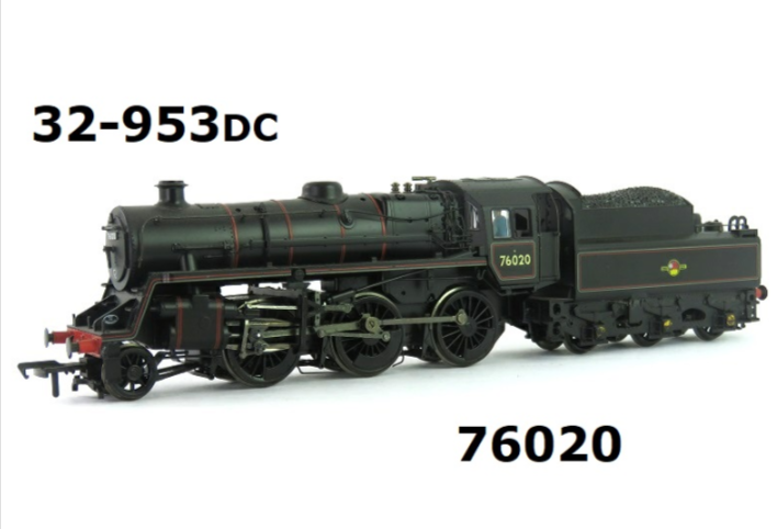 Bachmann 32-953DCP 4MT Class 76020 In BR Black Livery with Late Crest DCC Removed OO Gauge PREOWNED