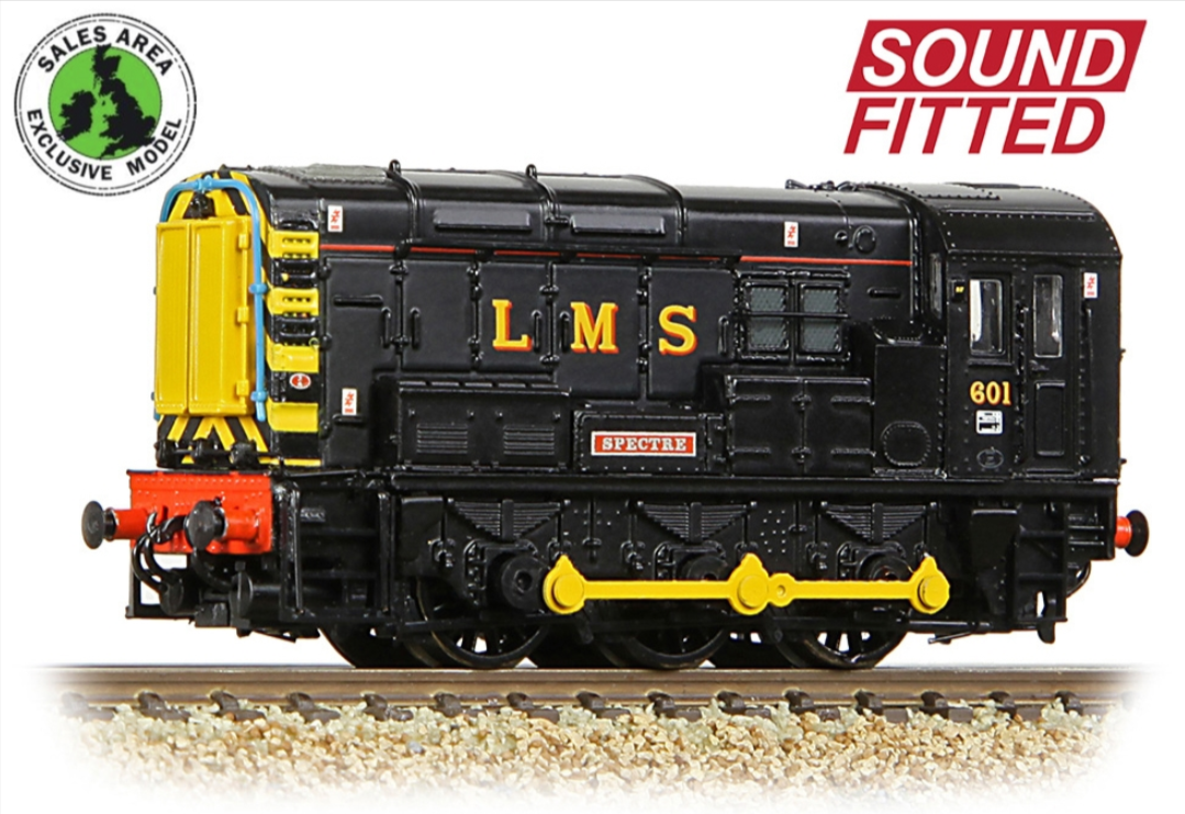 Graham Farish 371-020DBSF Class 08 601 'Spectre' LMS Black N Gauge