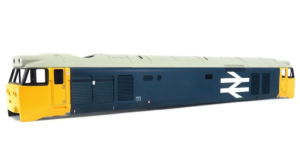 Heljan 4021B Class 50 Body Un-numbered in BR Blue Livery - Large Logo Replacement Body - O Gauge
