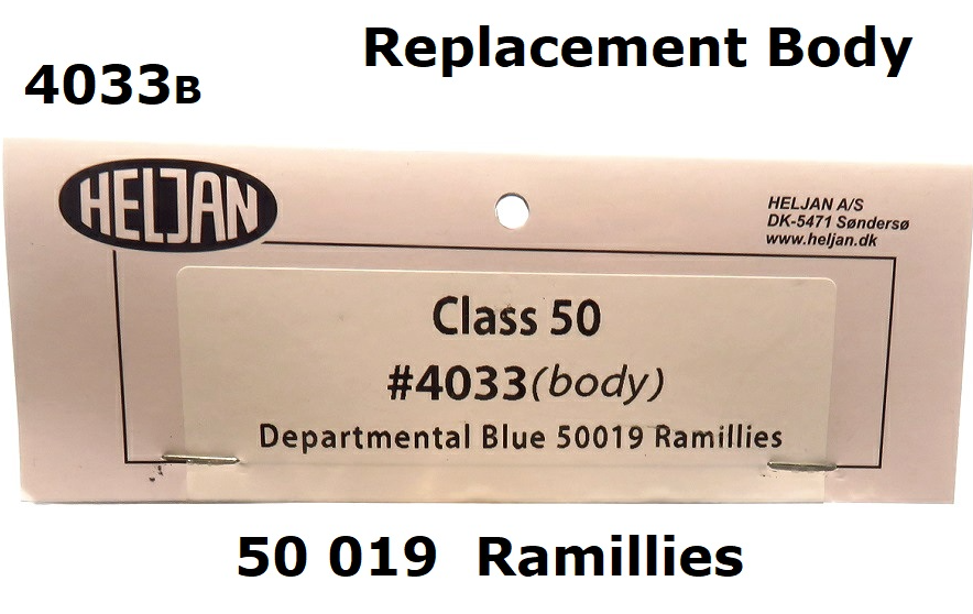 Heljan 4033B Class 50 Body 50019 "Ramilies" in Laira Blue PRISTINE Livery - Replacement Body O Gauge