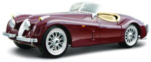 Bburago BUR 22018R Jaguar XK120 Roadster - Red Burgundy - 1:24 Scale