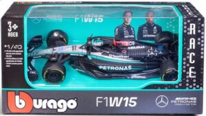 Bburago BUR 38176R Mercedes AMG W15 F1 2024 Russell Card Box - 1:43 Scale