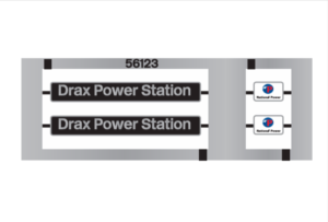 56123 Drax Power Station nameplate - OO Gauge