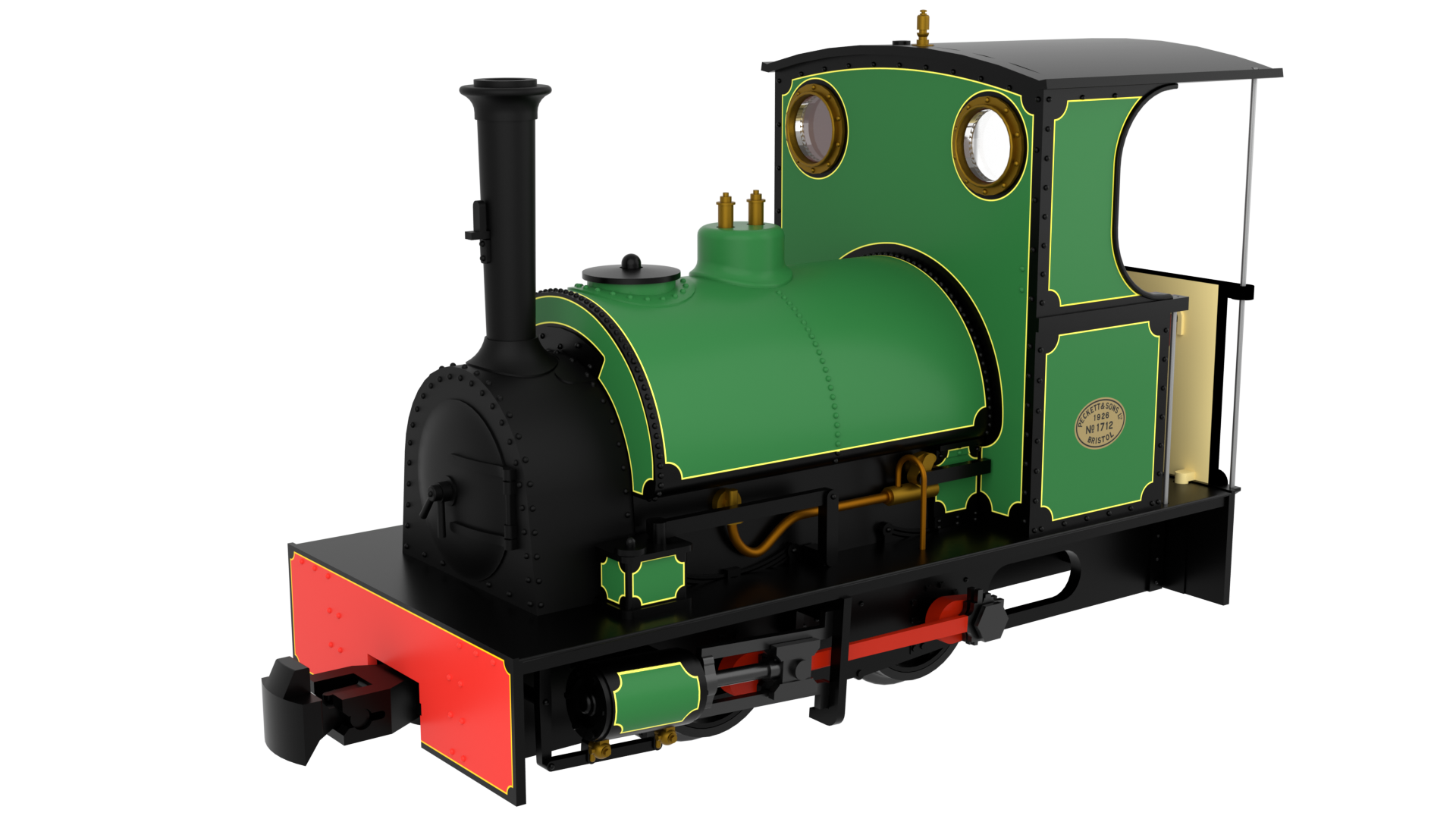Rapido Trains 814503 Peckett & Sons Cranmore Class – Bowaters Style Light Green OO9 Gauge DCC FITTED