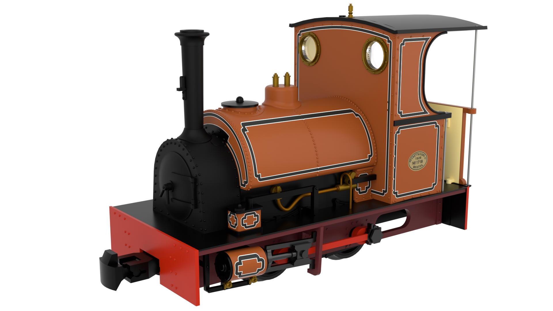Rapido Trains 814506 Peckett & Sons Cranmore Class – Lined Burnt Orange OO9 Gauge DCC FITTED