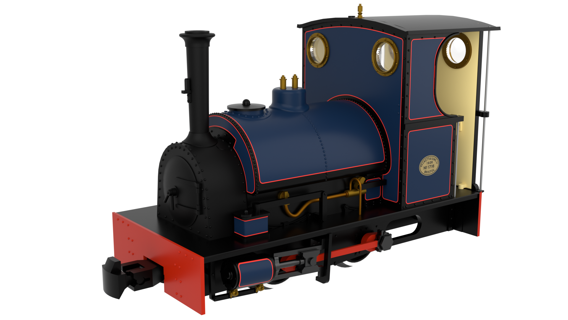 Rapido Trains 814508 Peckett & Sons Cranmore Class – Lined Dark Blue OO9 Gauge DCC FITTED
