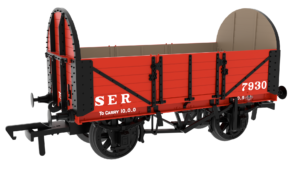 Rapido Trains 824001 SER/SECR 5-plank 10 ton open wagon – SER Red No. 7930 OO Gauge