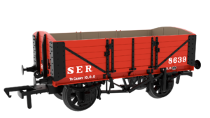 Rapido Trains 824003 SER/SECR 5-plank 10 ton open wagon – SER Red No. 8639 OO Gauge