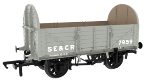 Rapido Trains 824005 SER/SECR 5-plank 10 ton open wagon – SE&CR Wainwright Light Grey No. 7959 OO Gauge