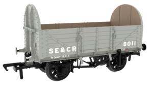 Rapido Trains 824006 SER/SECR 5-plank 10 ton open wagon – SE&CR Wainwright Light Grey No. 8011 OO Gauge