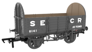 Rapido Trains 824012 SER/SECR 5-plank 10 ton open wagon – SECR Maunsell Dark Grey No. 8141 OO Gauge