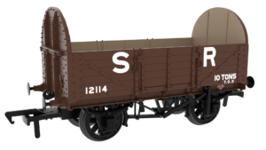 Rapido Trains 824017 SER/SECR 5-plank 10 ton open wagon – SR Pre-36 Brown No. 12114 OO Gauge