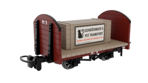Rapido Trains UK 833208 Round Ended Flat – Plain Red No. 9 (with removable crate) OO9 Gauge