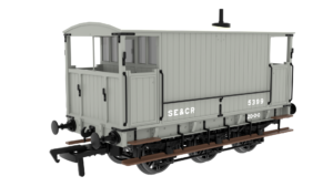 Rapido Trains UK 931019 SECR 6 Wheel Brake Van – No. 5399 – SE&CR Wainwright Light Grey OO Gauge