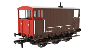 Rapido Trains UK 931023 SECR 6 Wheel Brake Van – No. S55405 – BR(S) Brown OO Gauge