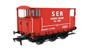 Rapido Trains UK 931025 SECR 6 Wheel Brake Van – No. 1010 – SER Red (as-preserved on the K&ESR) OO Gauge