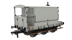 Rapido Trains UK 931026  SECR 6 Wheel Brake Van – Plain Light Grey OO Gauge
