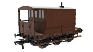 Rapido Trains UK 931027 SECR 6 Wheel Brake Van – Plain Brown OO Gauge