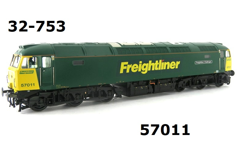 Bachmann 32-753P4 Class 57/0 57011 Freightliner Challenger In Freightliner Livery OO Gauge PREOWNED DCC READY