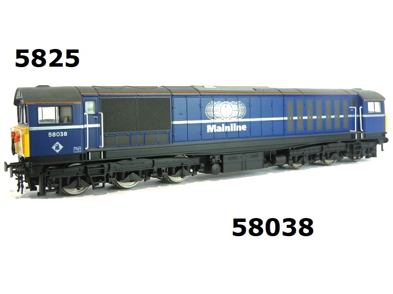 Heljan 5825P Class 58 58038 Mainline Blue Livery - OO Gauge DCC Ready PREOWNED