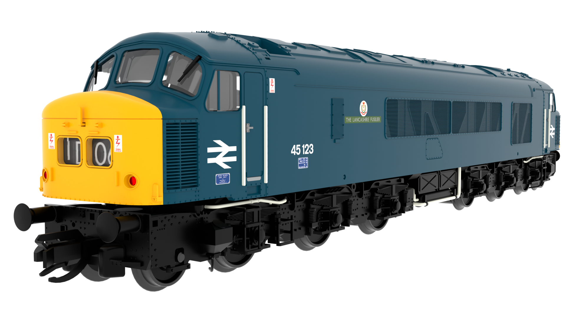 Rapido 823104 Class 45 45123 "The Lancashire Fusilier" BR Blue With Headcode Blinds - TT Gauge
