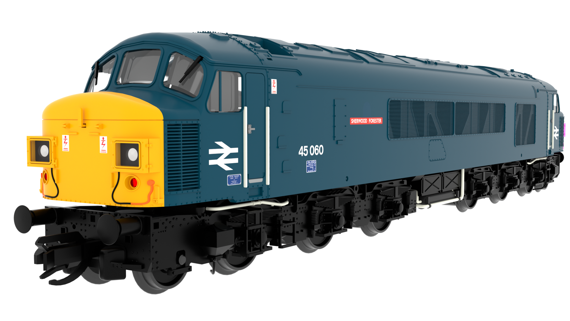 Rapido 823106 Class 45 45060 "Sherwood Forester" BR Blue With Domino Headcodes - TT Gauge