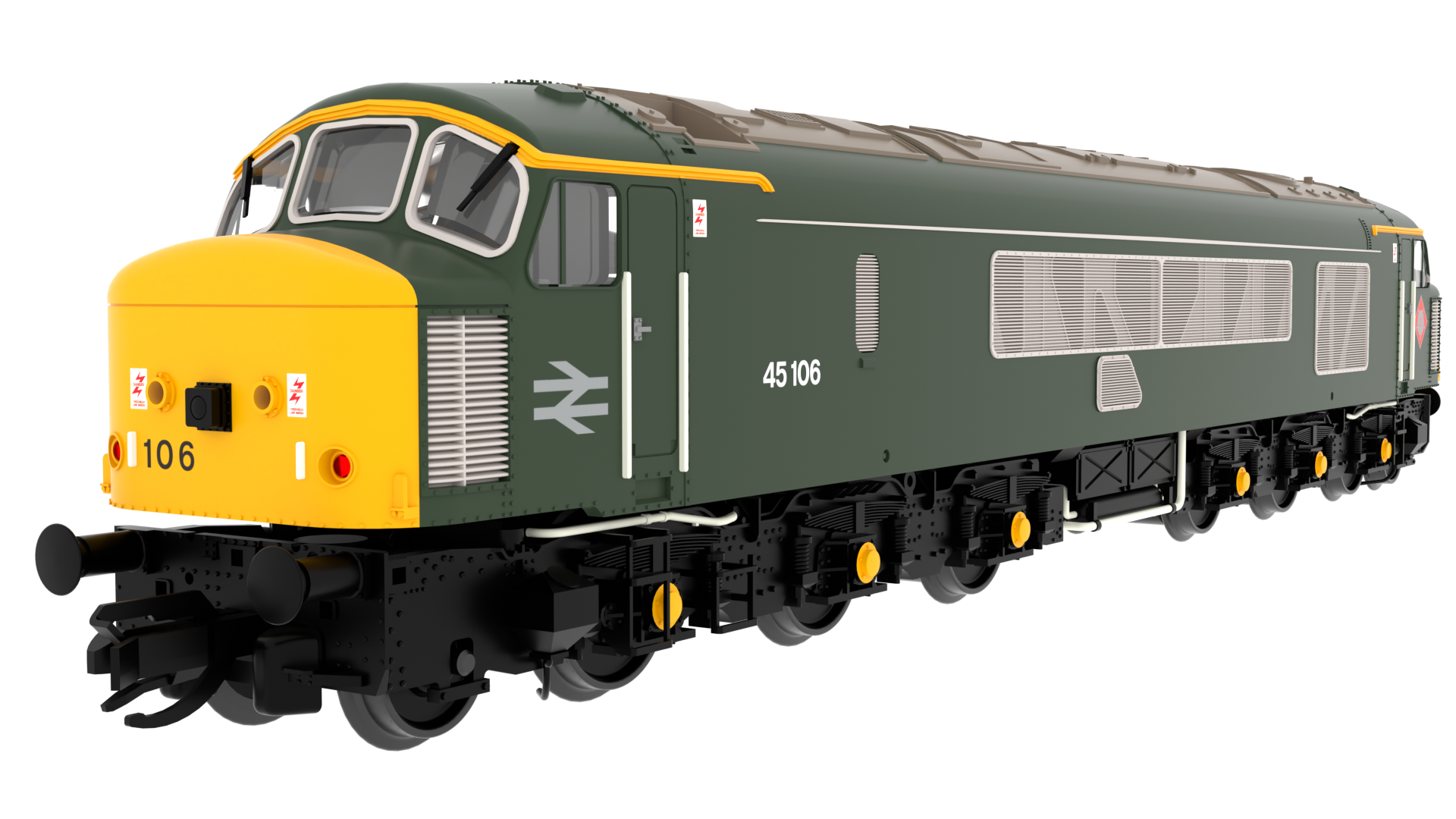 Rapido 823109 Class 45 45106 Heritage BR Green With Sealed Beam & High Intensity Headlights - TT Gauge