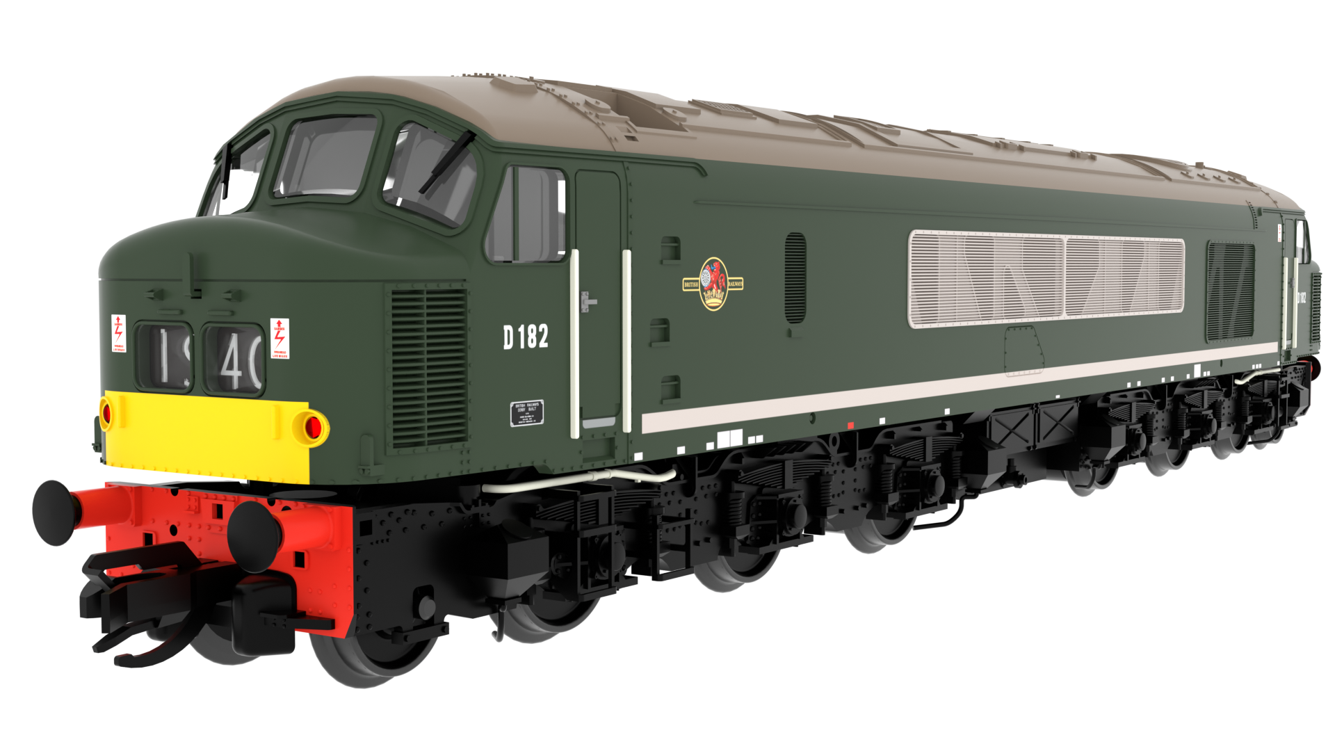 Rapido 823202 Class 46 D182 BR Green With Small Yellow Panels - TT Gauge