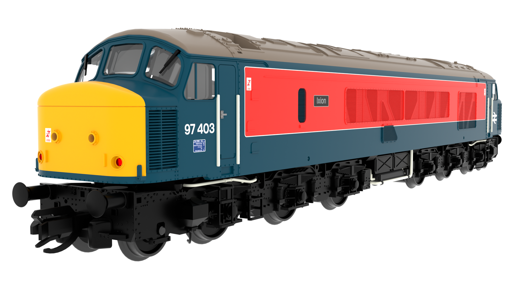 Rapido 823206 Class 46 97403 Ixion RTC Blue/Red With Sealed Beam Headlights - TT Gauge