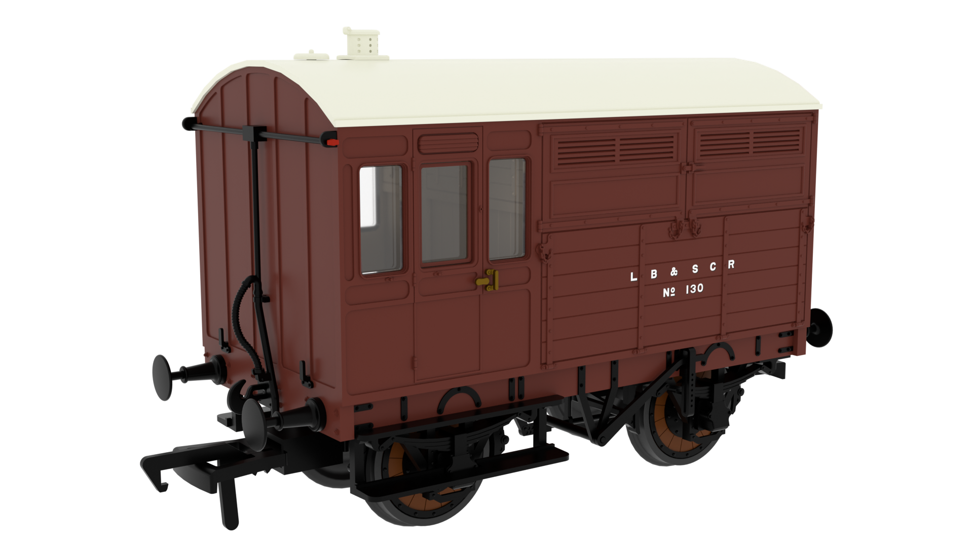 Rapido 829028 LBSCR Plain Mahogany ‘Evolution’ Horsebox No.130 - OO Gauge
