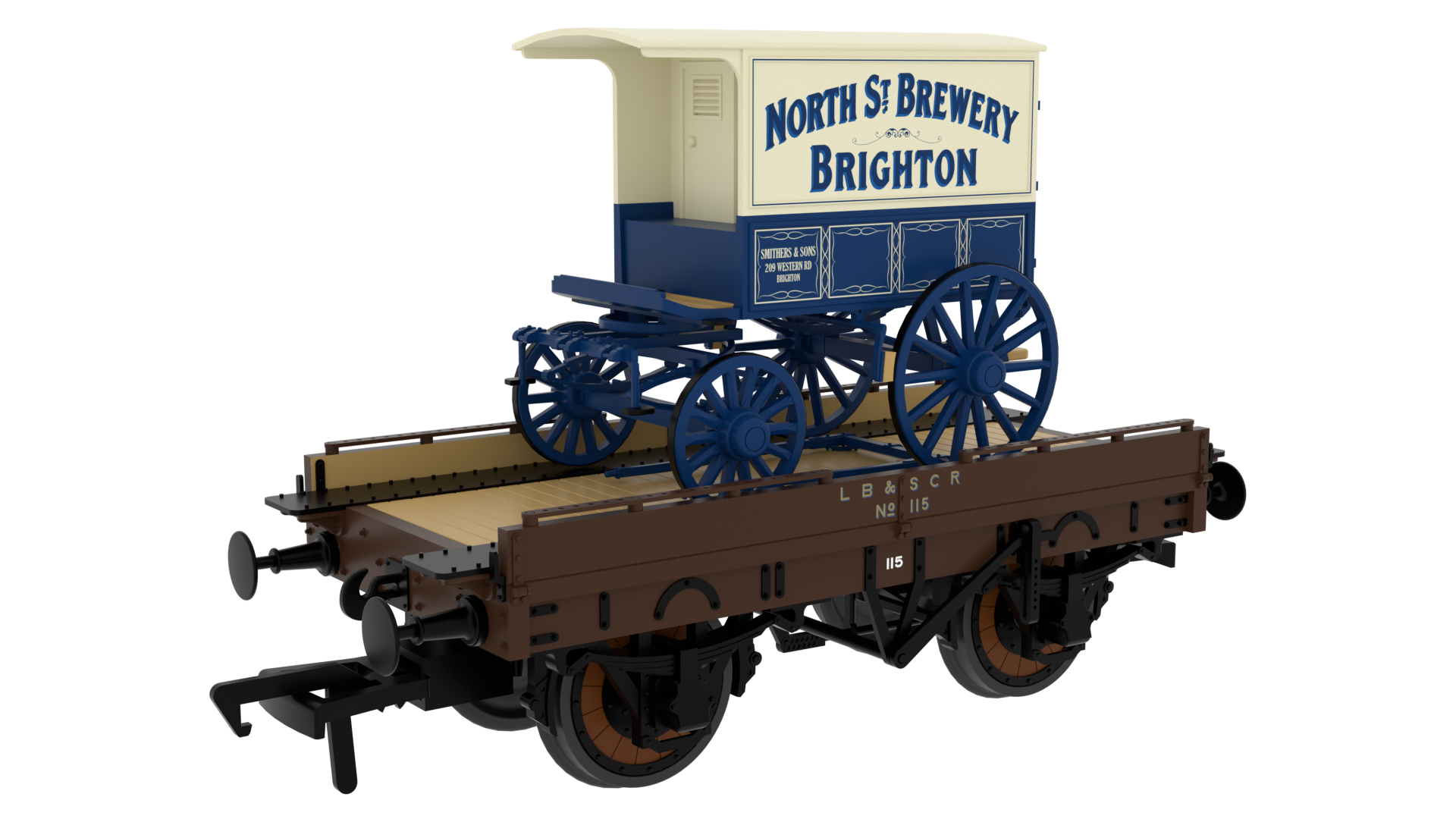 Rapido 830008 LBSCR ‘Evolution’ Open Carriage Truck No.115 - OO Gauge