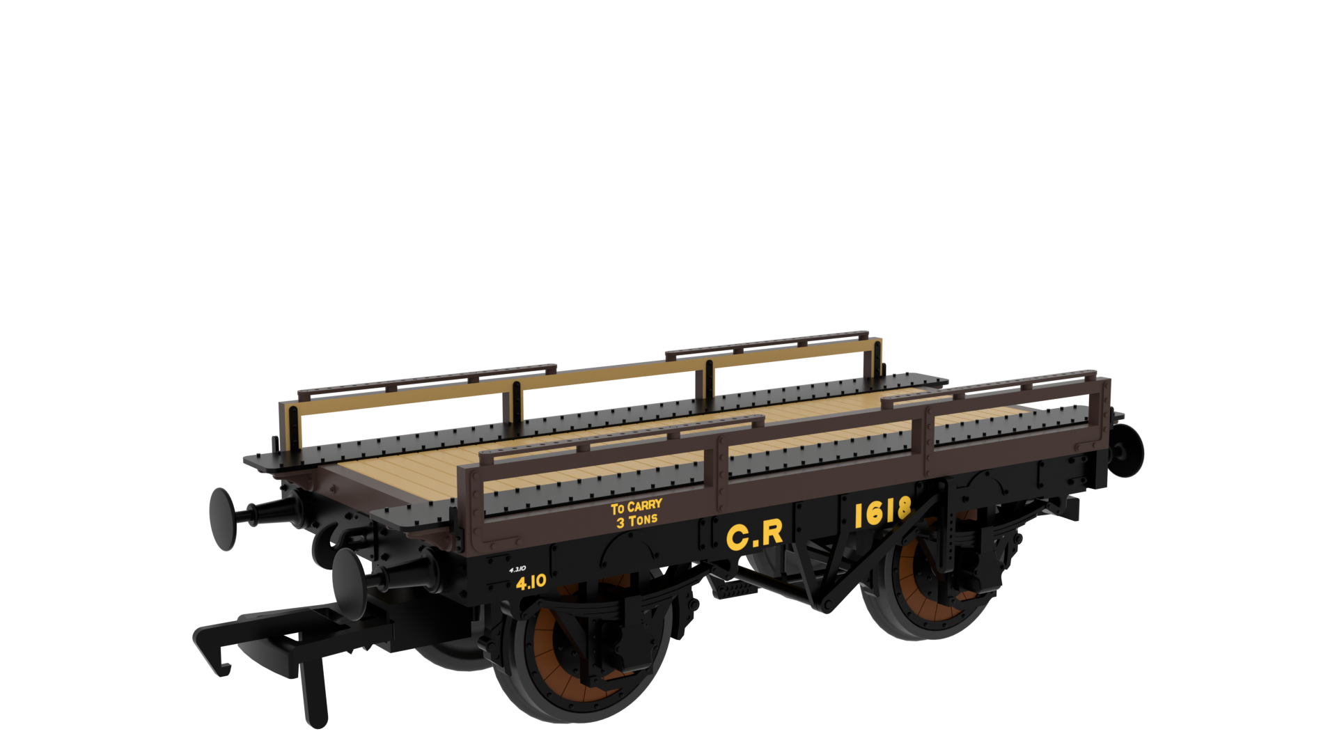 Rapido 830010 Caledonian ‘Evolution’ Open Carriage Truck No.1618 - OO Gauge